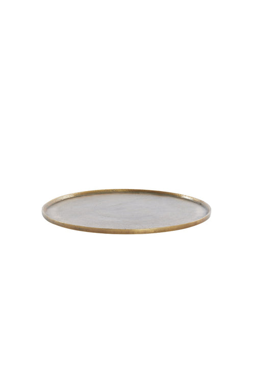 Light & Living decoratie schaal Maes - brons - 40x40x1.5 cm