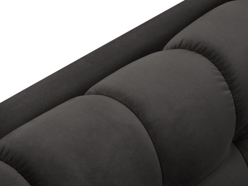 Cosmopolitan Design linker hoekbank Bali 5-zits, flueel, donkergrijs - 185x293x75cm