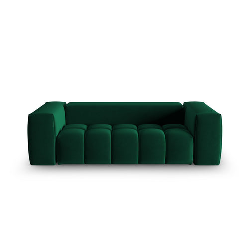 Cosmopolitan Design - Modulaire bank Verona 3-zits, flueel flessengroen - 85x200x70cm