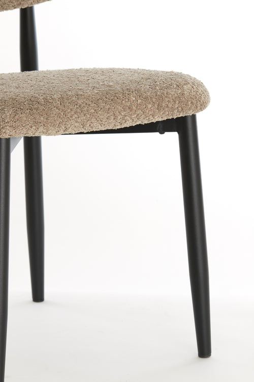 Light & Living eetkamerstoel ENIOLA - 54x52x76cm - bruin - Set van 2