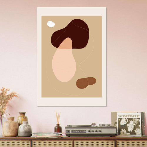 Artfulprints  Boho wall art - Abstract earth III   poster A4 21x29.7 cm - vtwonen shop