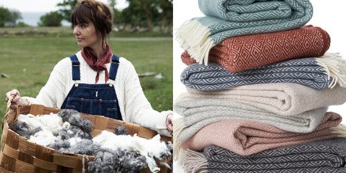 Klippan 100% wollen deken - Stella - blue - 130x200cm - vtwonen shop