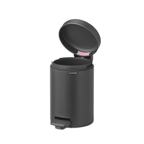 Brabantia NewIcon Pedaalemmer, 3 liter, kunststof binnenemmer - Mineral Infinite Grey