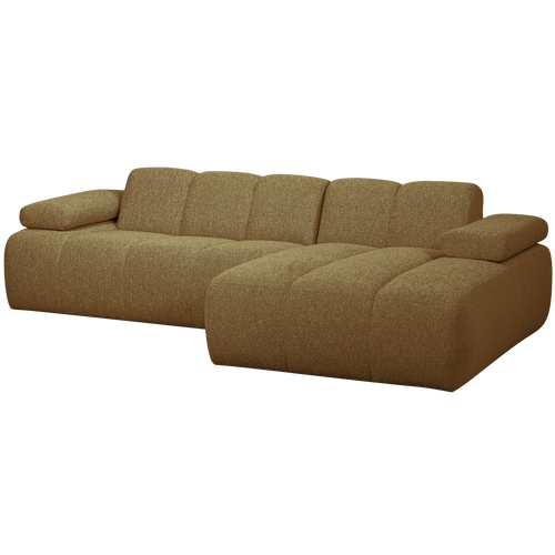 WOOOD chaise longue bank rechts Mojo - Bouclé - Geel/Bruin Melange - vtwonen shop
