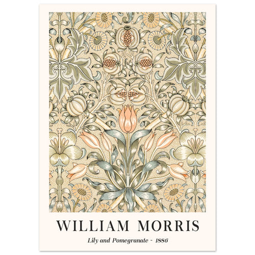 Artfulprints  William Morris - Lily and pomegranate 1886   poster 50x70 cm - vtwonen shop
