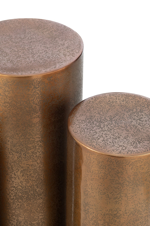 J-Line sokkel Pilaren Rond - metaal - goud - 3 stuks - vtwonen shop