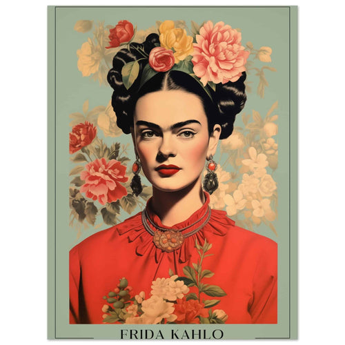Artfulprints  Frida Kahlo - Botanical portrait   poster 30x40 cm - vtwonen shop