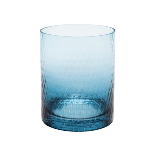 Sia Deco Windlicht Decoratief - blauw - glas - H15 - vtwonen shop