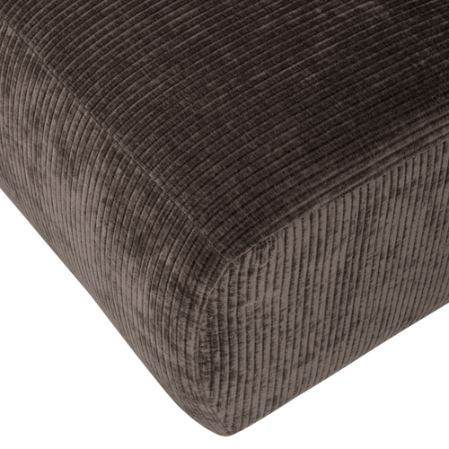 WOOOD 1,5-zits bank arm links Mojo Base - Ribstof - Bruin - 74x145x97
