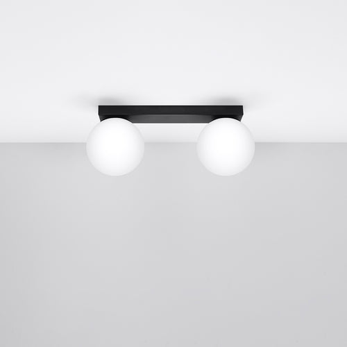 Sollux Lighting Plafondlamp YOLI 2 zwart - 34,5x12x14,5cm