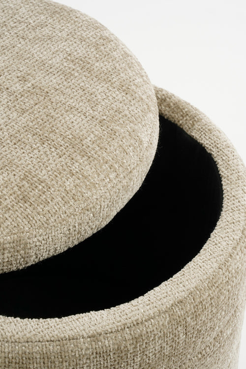 Mica Decorations Opbergpoef - H41 x Ø42 cm - Lichtgrijs - vtwonen shop