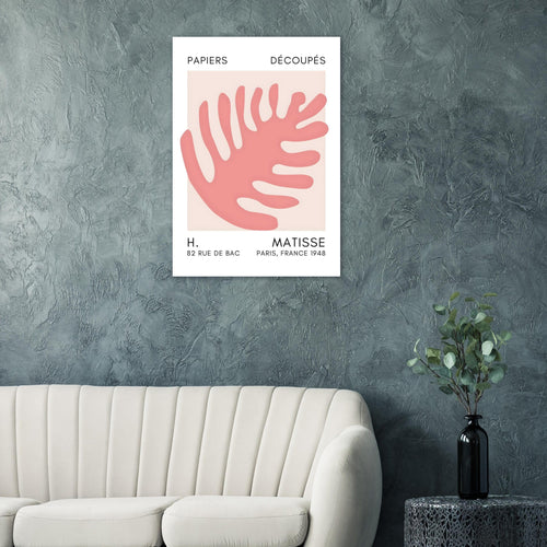 Artfulprints  Matisse – Coral bloom taupe   poster 30x40 cm