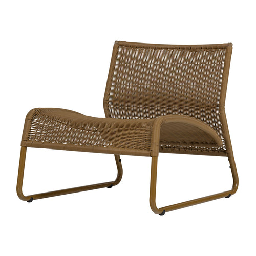 WOOOD tuin loungestoelen West - Kunststof - Honinggeel - Set van 2