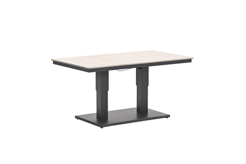 Cyprus tafel- in hoogte verstelbaar - 150x87cm -c. black-light teak - vtwonen shop