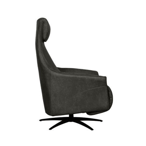 LABEL51 Elektrische Fauteuil Lund - Antraciet/Zwart - 74x83x112cm