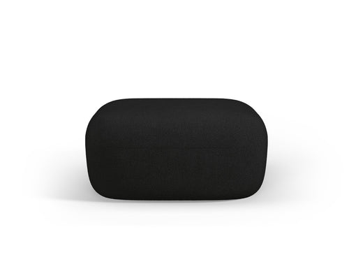 Micadoni Poef Jenny boucle, zwart - 88x90x40cm