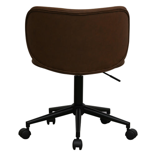 Furnhouse bureaustoel Bobo - Donkerbruin - Kunstleer - 56x57x71