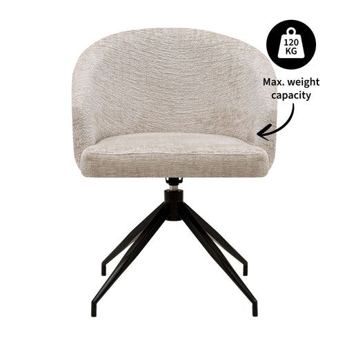 Kick draaistoel Merle - Champagne - vtwonen shop