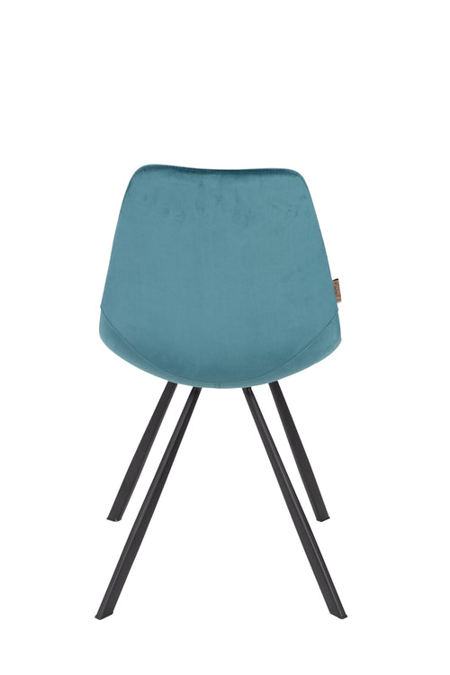 Dutchbone Franky Eetkamerstoelen Blauw - Set van 2 - vtwonen shop