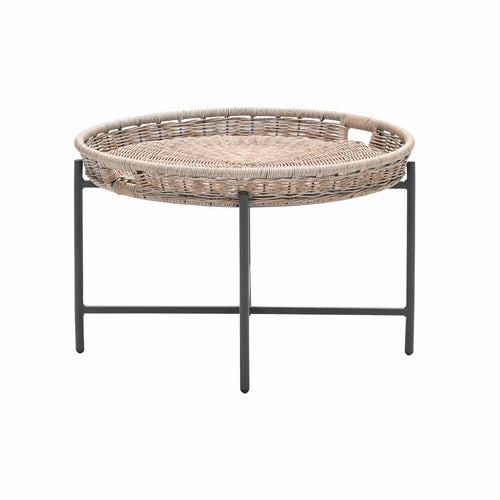 Benidorm bijzettafel - diameter 70xH40 cm -  c. black - natural