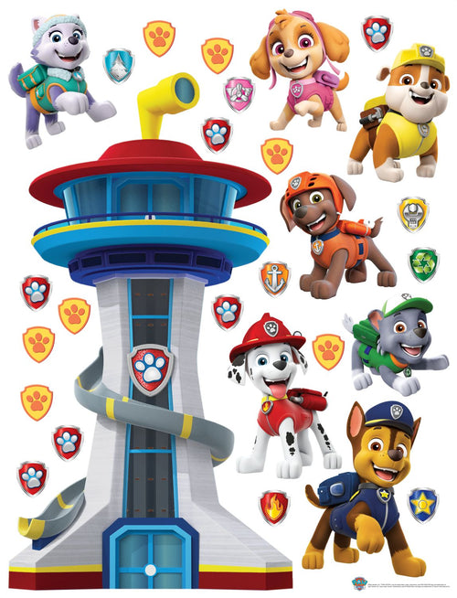 Sanders & Sanders muursticker PAW patrol blauw, rood en geel - 85 x 65 cm - 600174