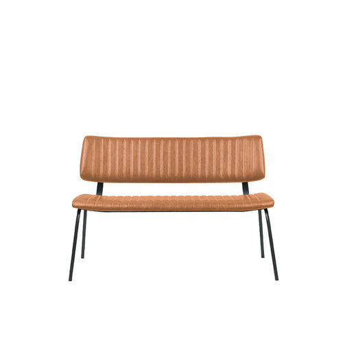 LABEL51 Eetkamerbank Gusto - Cognac PU-Leer - 120x63x81cm