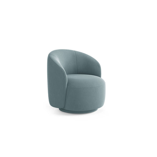 Cosmopolitan Design - Draaistoel Savona structurele stof lichtblauw - 72.5x69x70.5cm