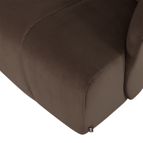 WOOOD draaifauteuil Mojo - Velvet - Bruin - 75x68x77