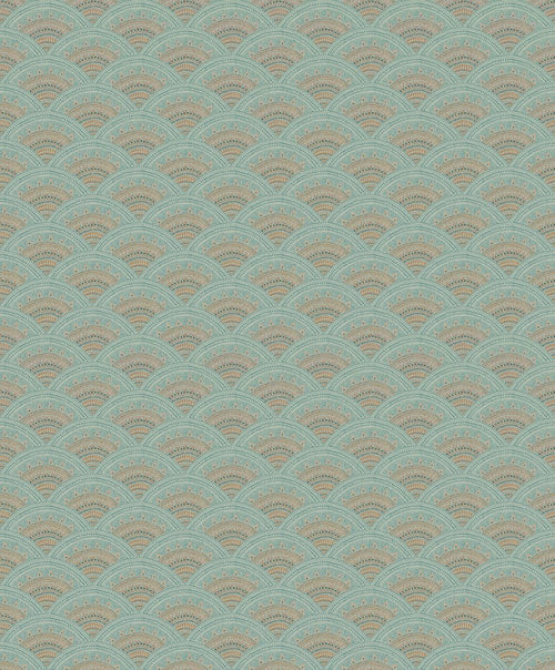 Masureel behang art deco motief groen - 53 cm x 10.05 m - 631902 - vtwonen shop