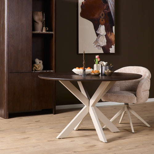 Starfurn  eettafel Madison - bruin - 110x110x76cm