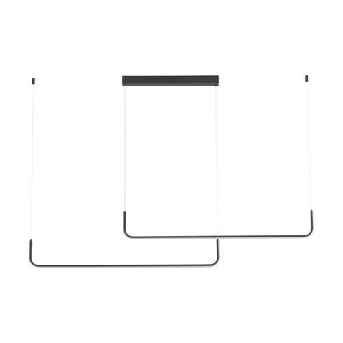 Nova Luce STRITA Hanglamp voor aan het plafond, Sandy Black Triac dimbare LED 40W 2856lm 3000K