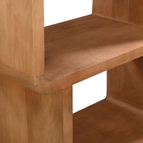 Giga Meubel Wandkast Floris - Mangohout - Lichtbruin - 80x40x180cm - vtwonen shop