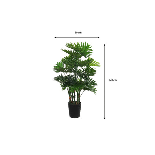 Mica Decorations Philodendron Kunstplant - H120 x Ø80 cm - Groen