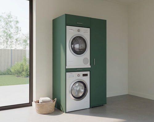 Wastoren® wasmachinekast - Slimline 3.1-DG - groen - 112 x 207 x 65 cm