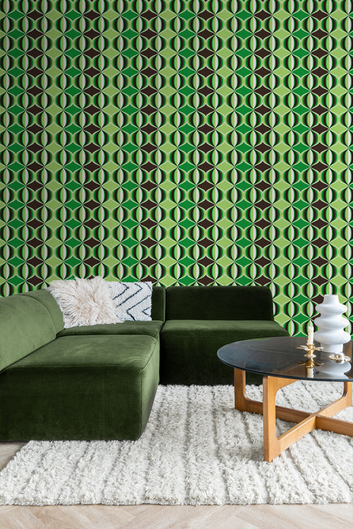 Sanders & Sanders behang grafisch motief groen - 53 cm x 10.05 m - 935230