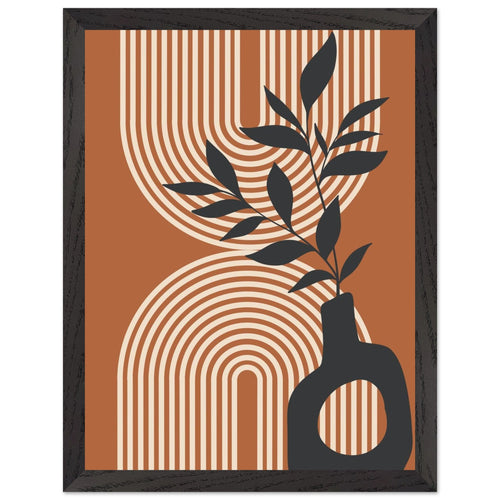 Artfulprints Poster met Lijst Boho – Arched still life   - 30x40 cm - Terracotta