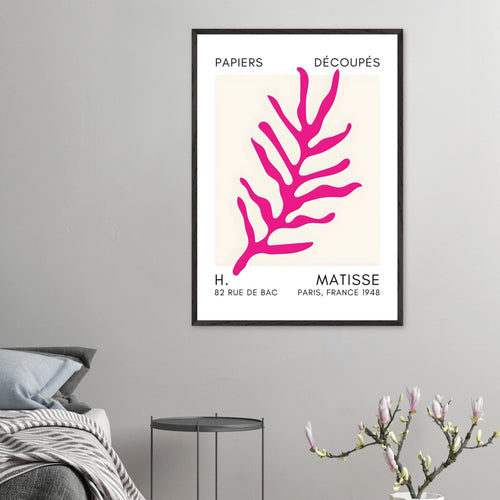 Artfulprints Poster Matisse – Ocean flora pink   - A4 21x29.7 cm - Roze
