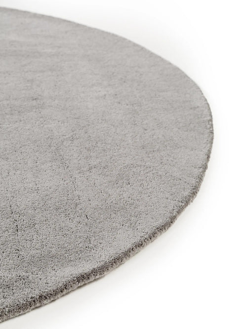 benuta wollen vloerkleed Bent - grijs - ø 100 cm