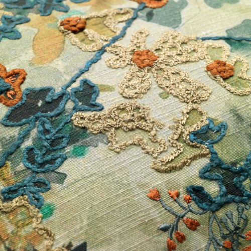 FLORETTE | sierkussen 45x45 cm | Mountain View | groen | multicolor | Hoii | met duurzame kussenvulling