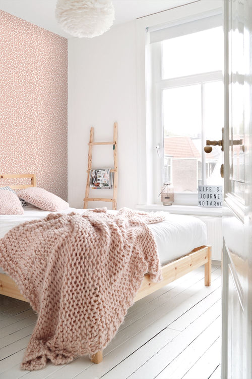 ESTAhome behang panterprint perzik roze - 53 cm x 10.05 m - 128821