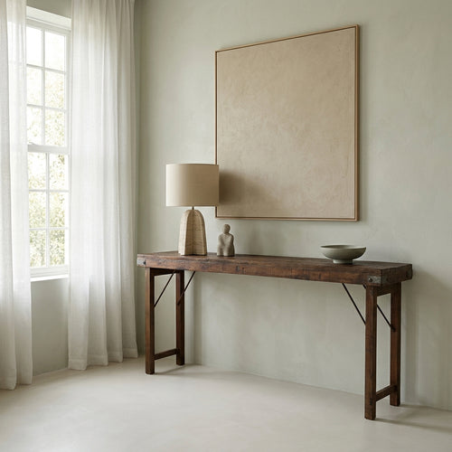 Raw materials tafel - bruin - opklapbaar - 170x40x76 cm