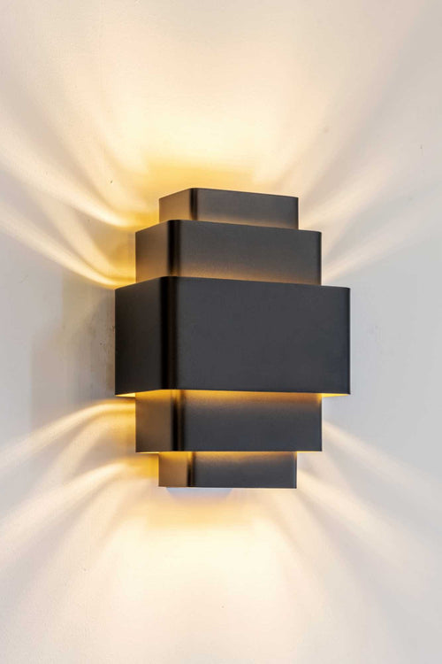 Artdelight wandlamp Layers - 3 lichts - 12  x 28   cm - zwart goud - vtwonen shop