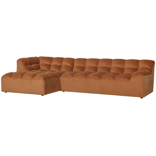 WOOOD chaise longue Allure - Fluweel - Terra - 79x324x165 - vtwonen shop