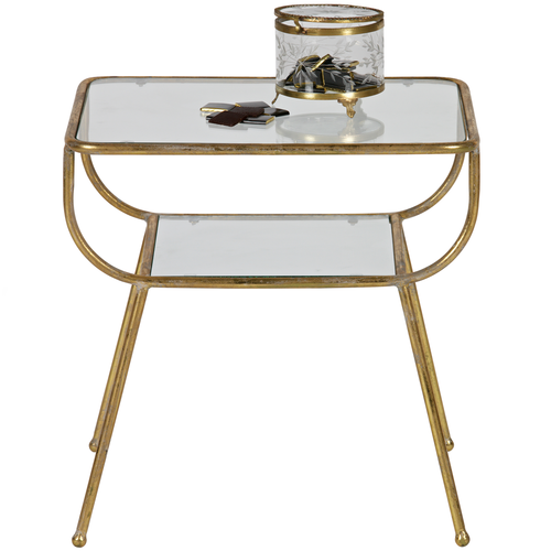 BePureHome bijzettafel Amazing - Metaal - Antique Brass - 47x47x40,5 - vtwonen shop