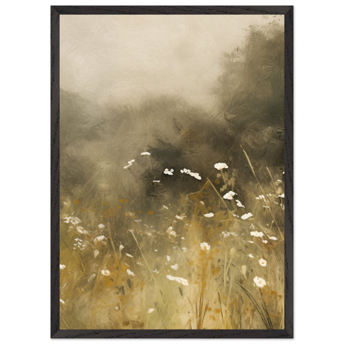 Artfulprints Poster met Lijst Abstract - Floral essence   - 50x70 cm - Groen