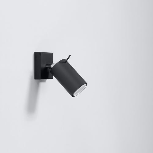 Sollux Lighting Wandlamp RING zwart - 8x16x8cm