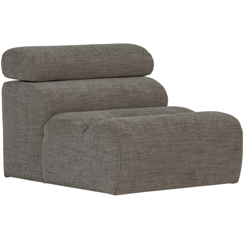 WOOOD 1-zits element bank Novi - Polyester - Grijs Melange - 86x82x113