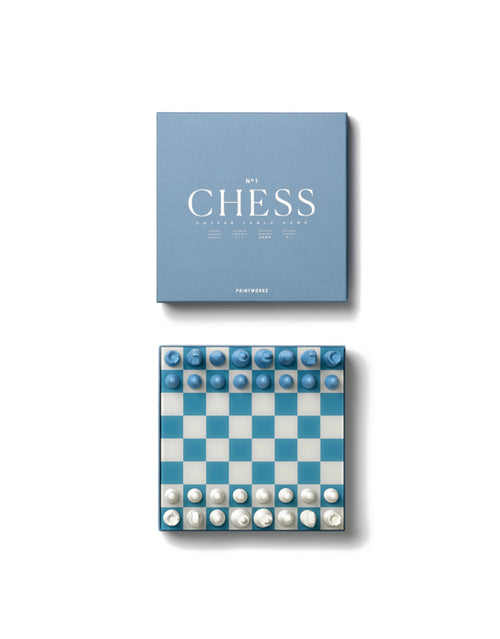 Printworks Spel Classic - Chess - Dusty Blue - vtwonen shop