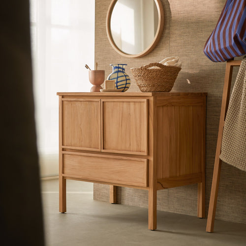 Tikamoon Teakhouten kast 80 cm - Naturel