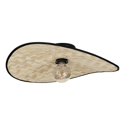EGLO plafondlamp Marywell - e27 - hout - zwart/bruin